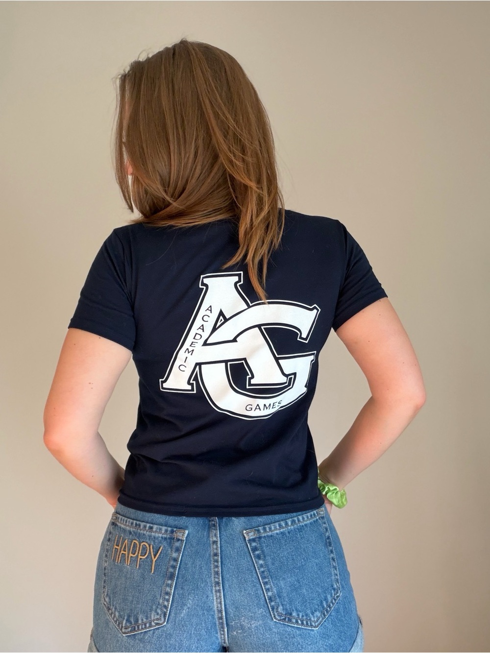 Gildan Navy Blue Short Sleeve Chandler Park Academy Academic Games Tee UEC YL/WS